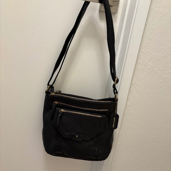 Great American Leather Works black leather bag with tons of zippers! - Picture 1 of 8